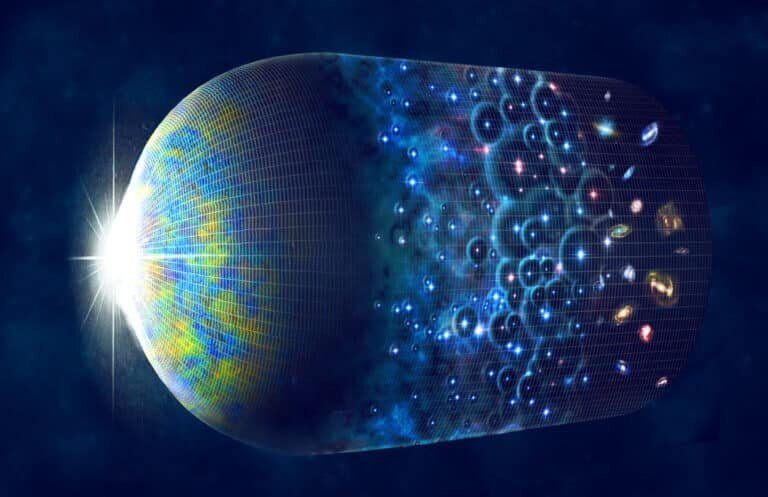    Согласно доминирующей на сегодня теории, возраст Вселенной от Большого взрыва до настоящего времени составляет около 13,8 миллиарда лет / © M. Weiss / Harvard-Smithsonian Center for Astrophysics