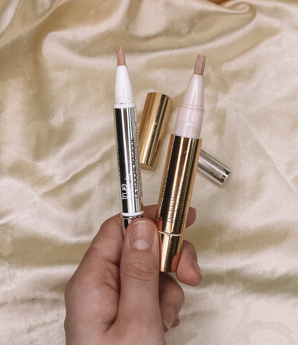 Два моих любимых консилера. Estee Lauder double wear bb glow и Loreal true match la touche magique.