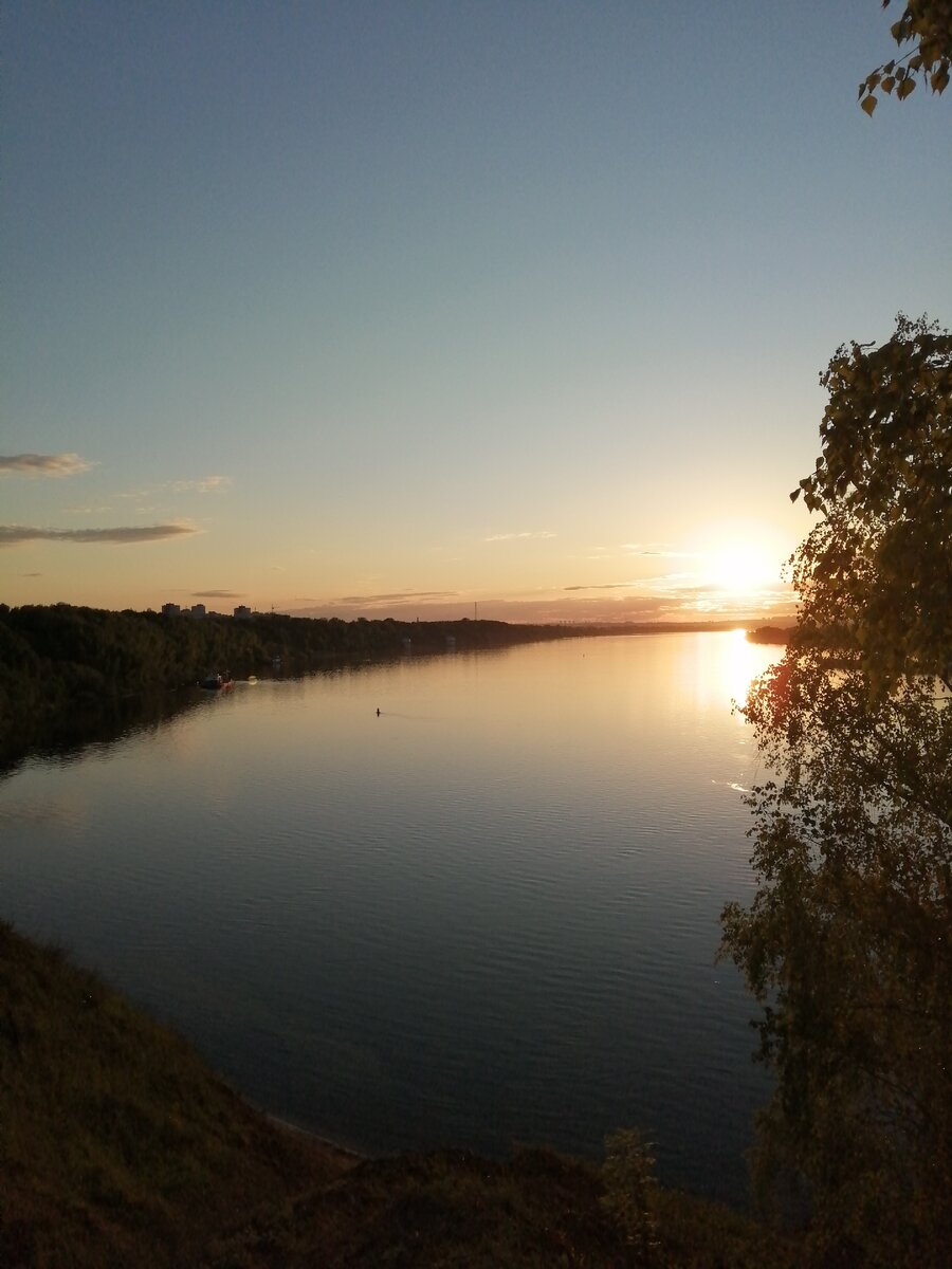 Закат на Волге.