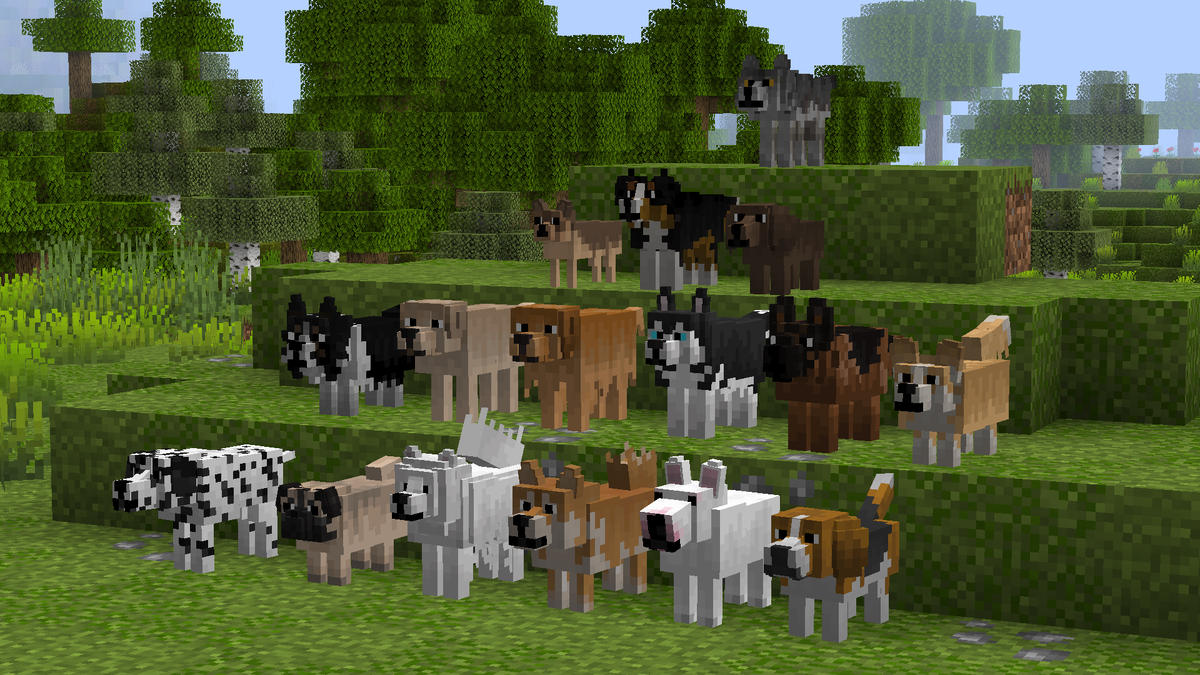 Породы собак. (Скриншот с сайта Curseforge)