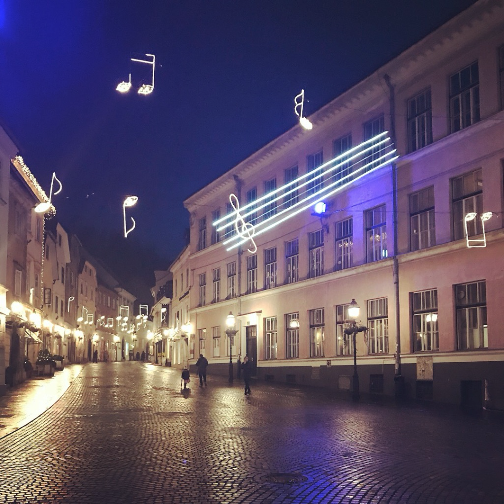 Рождественские огни в Любляне, Словения