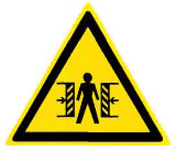 W23 Внимание. Опасность зажима