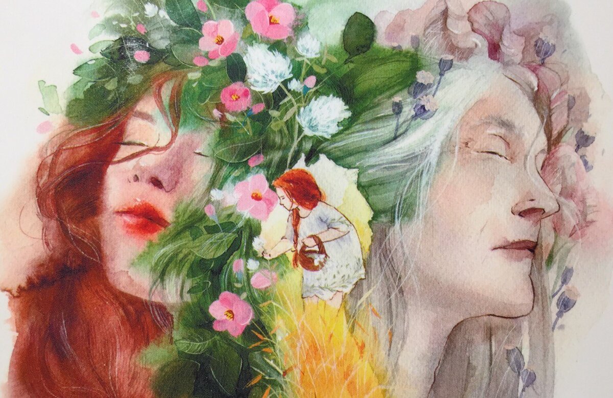 В больших семья всегда существовала женская преемственность.                                Картинка из колоды метафорических ассоциативных карт "Зеркало Мамы Шамана", автор Яна Мори. 