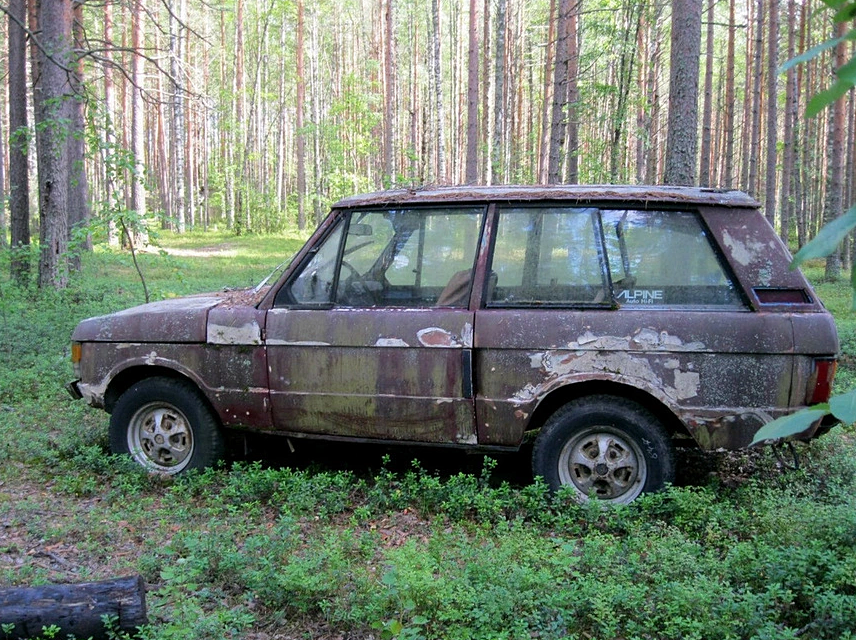 Посреди леса нашли редкий Range Rover с советскими номерами