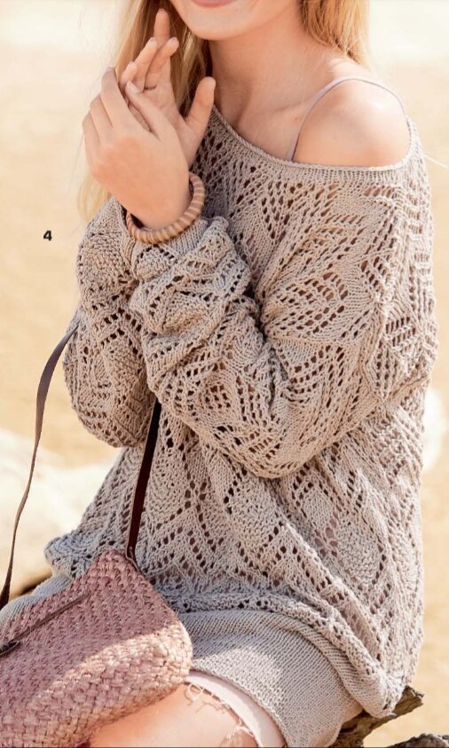 Такого рода пуловеры прекрасно скрывают недостатки фигуры (скриншот с журнала Сабрина 2020 август