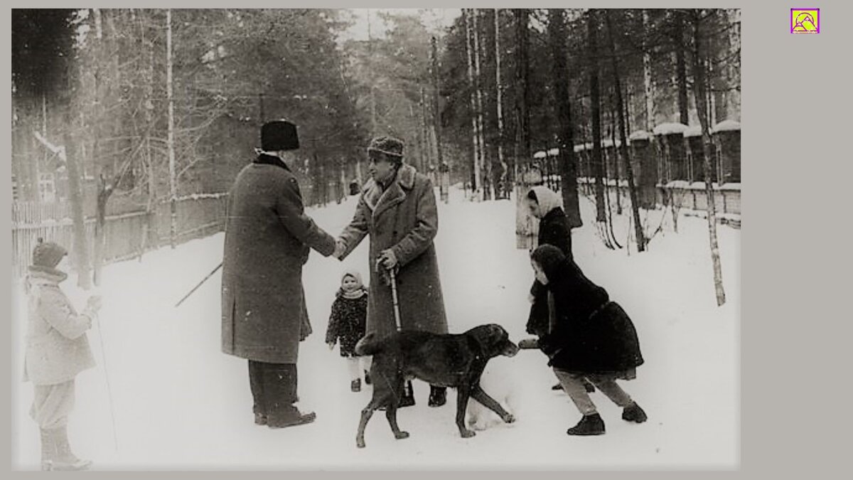 Старое фото. Корней Чуковский и Валентин Катаев, Переделкино, 1962 г.