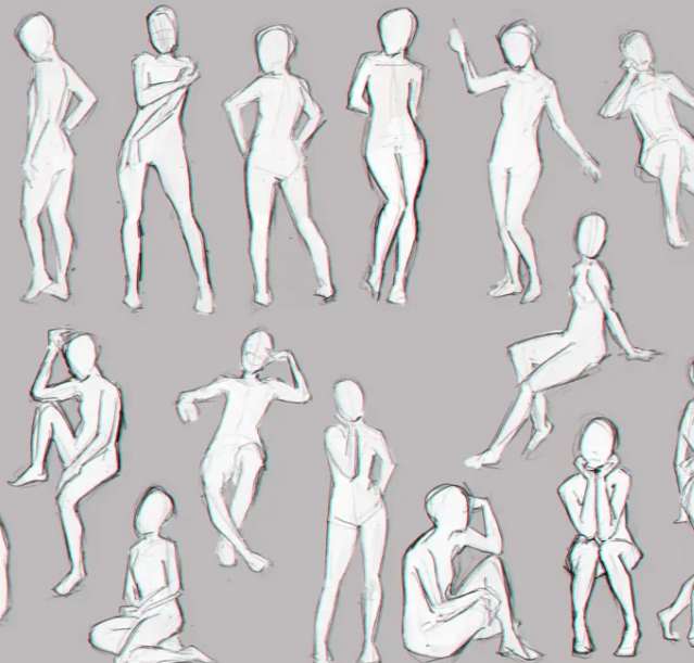 Пример нарисованных референсов