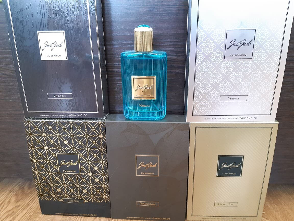 Just Jack Oud Oak, Neroli, Vetiver, Lady Noir,Tobacco Leaf, Orchid Noir