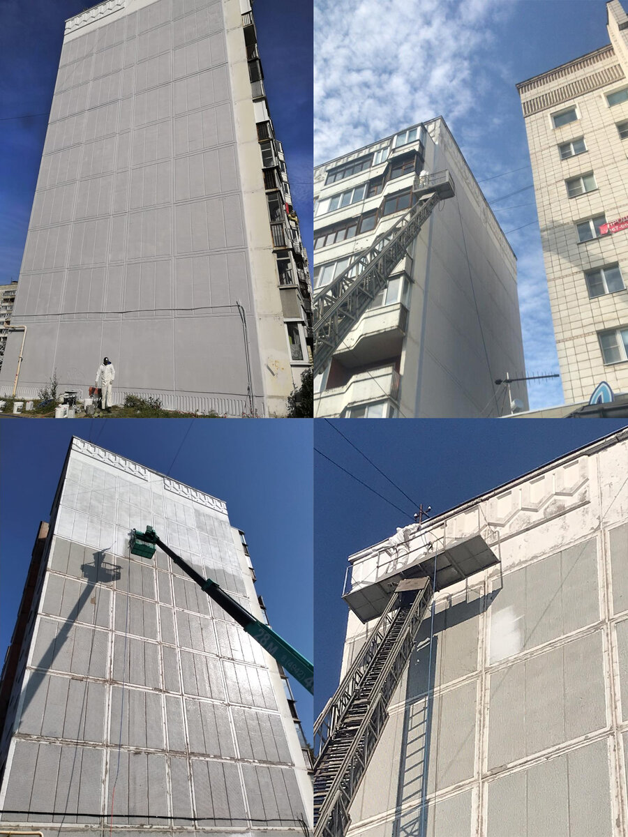 Теплоизоляция фасадов и торцов зданий Костромским фондом капитального ремонта по адресу ул. Северной Правды