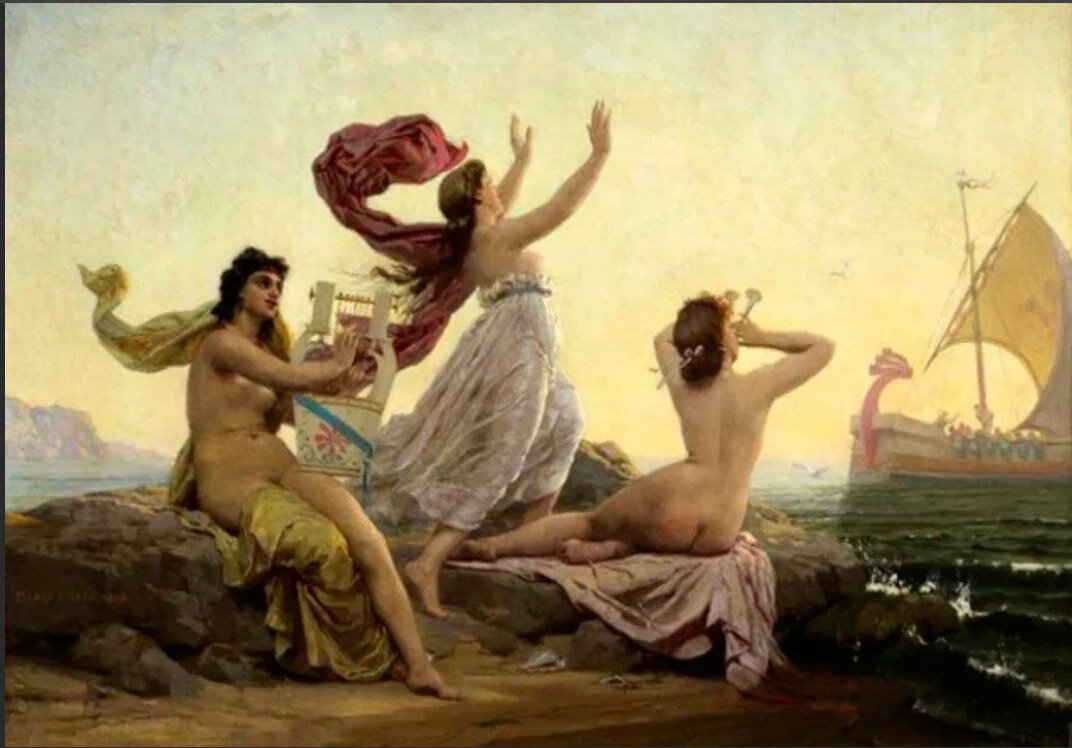 Сирены и Одиссей. Франсуа-Мари Фирмен-Жирар. 1864 г. 