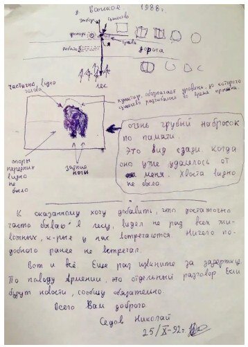 Картинка нарисованная свидетелем встречи с СЧ.