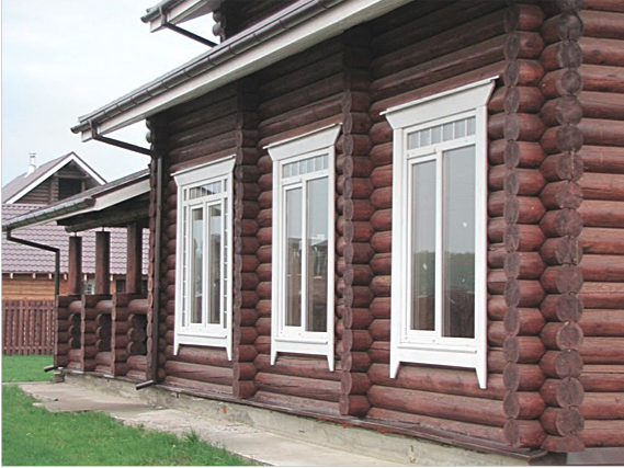 Пластиковые окна в деревянном доме. Фото из свободных источников 