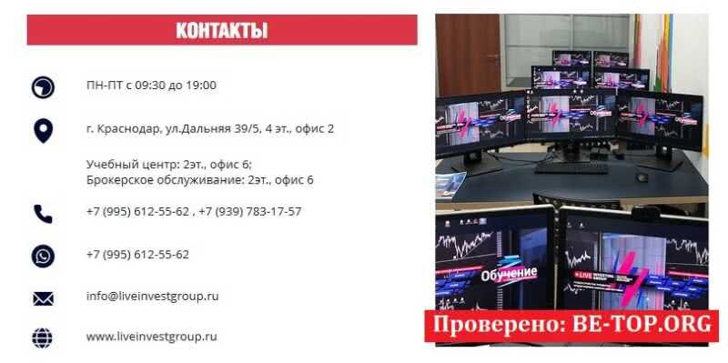 Возможность снять деньги с "Live investing group" не подтверждена.