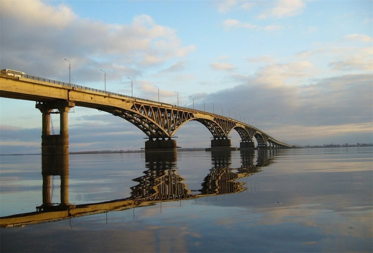 Саратовский мост через волгу