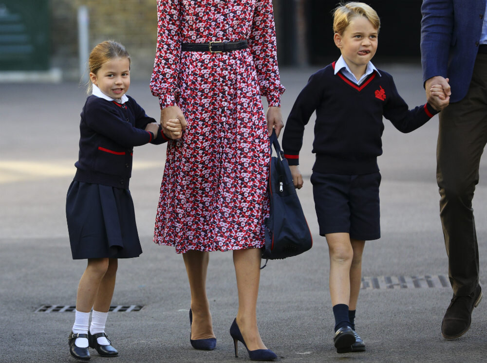 Принцесса Шарлотта и принц Джордж в первый учебный день в школе Thomas's Battersea, 5 сентября 2019 