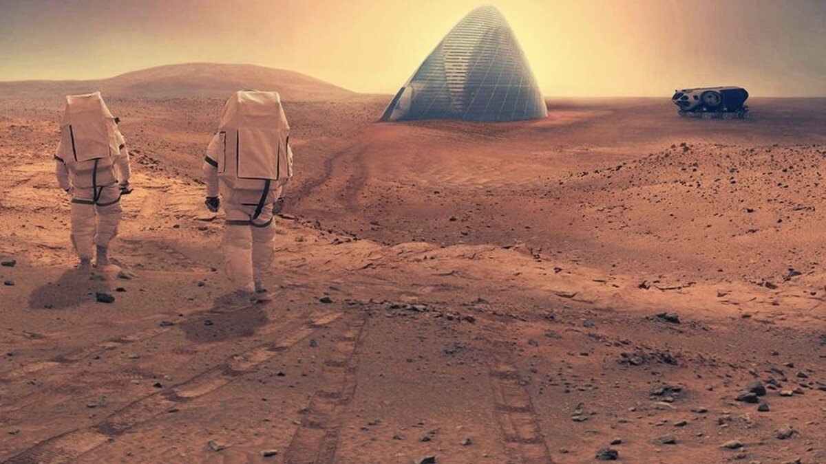 Строительство зданий на Марсе. 