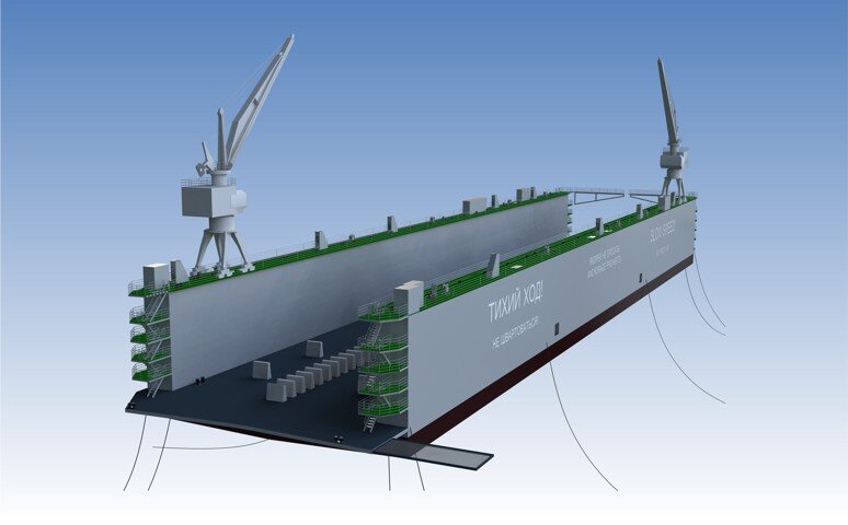 Внешний вид плавдока проекта FD05 / Рисунок: Морское Инженерное Бюро