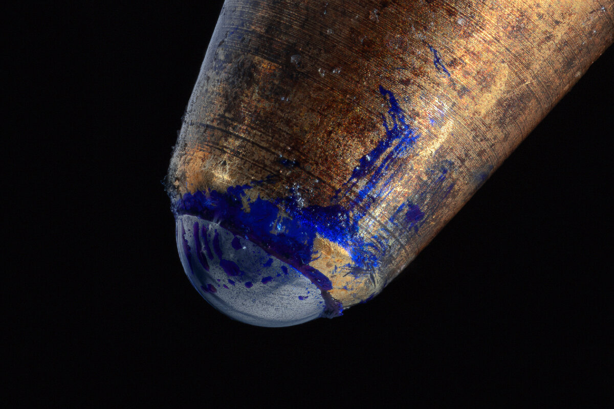 Шариковая ручка. Увеличение 25X