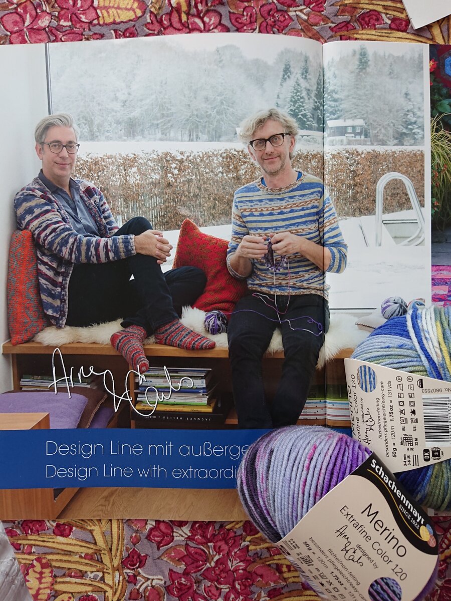 Арне и Карлос, журнал - каталог пряжи Шахенмаейр, фото моё