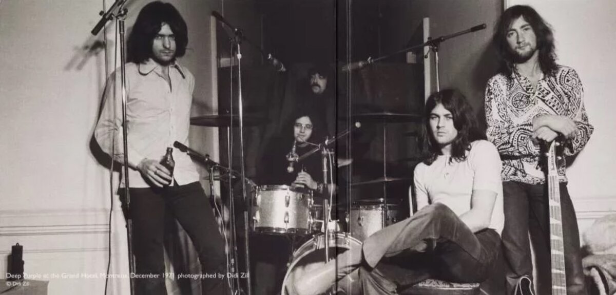 © Didi Zill. Измученные studio paranoia музыканты Deep Purple в ставшей впоследствии знаменитой гостинице Montreux Grand Hotel, декабрь 1971-го года.