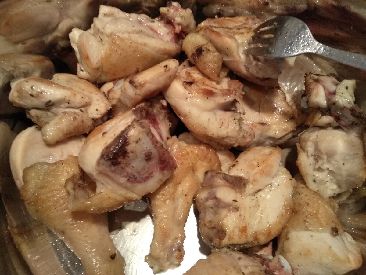 Обжариваем курицу