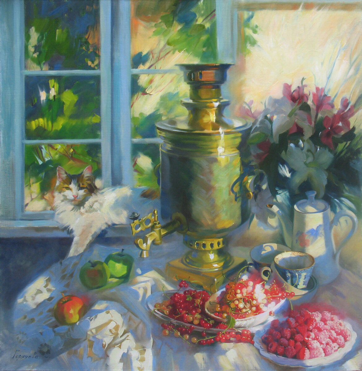 Картина называется "Лето", холст, масло, как обычно.