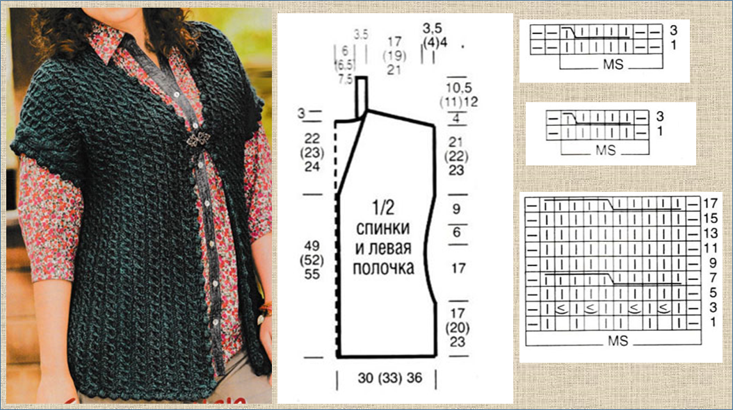 Безрукавка спицами для полных женщин. Жилет для полных женщин спицами. Вязаные жилеты для полных женщин. Вязание спицами жилетку для полных женщин.