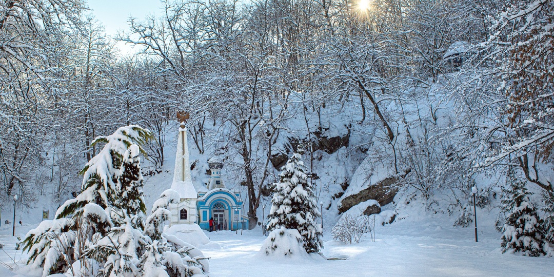 Горячий Ключ. Скала Петушок и Дантово ущелье. Зимнее волшебство.