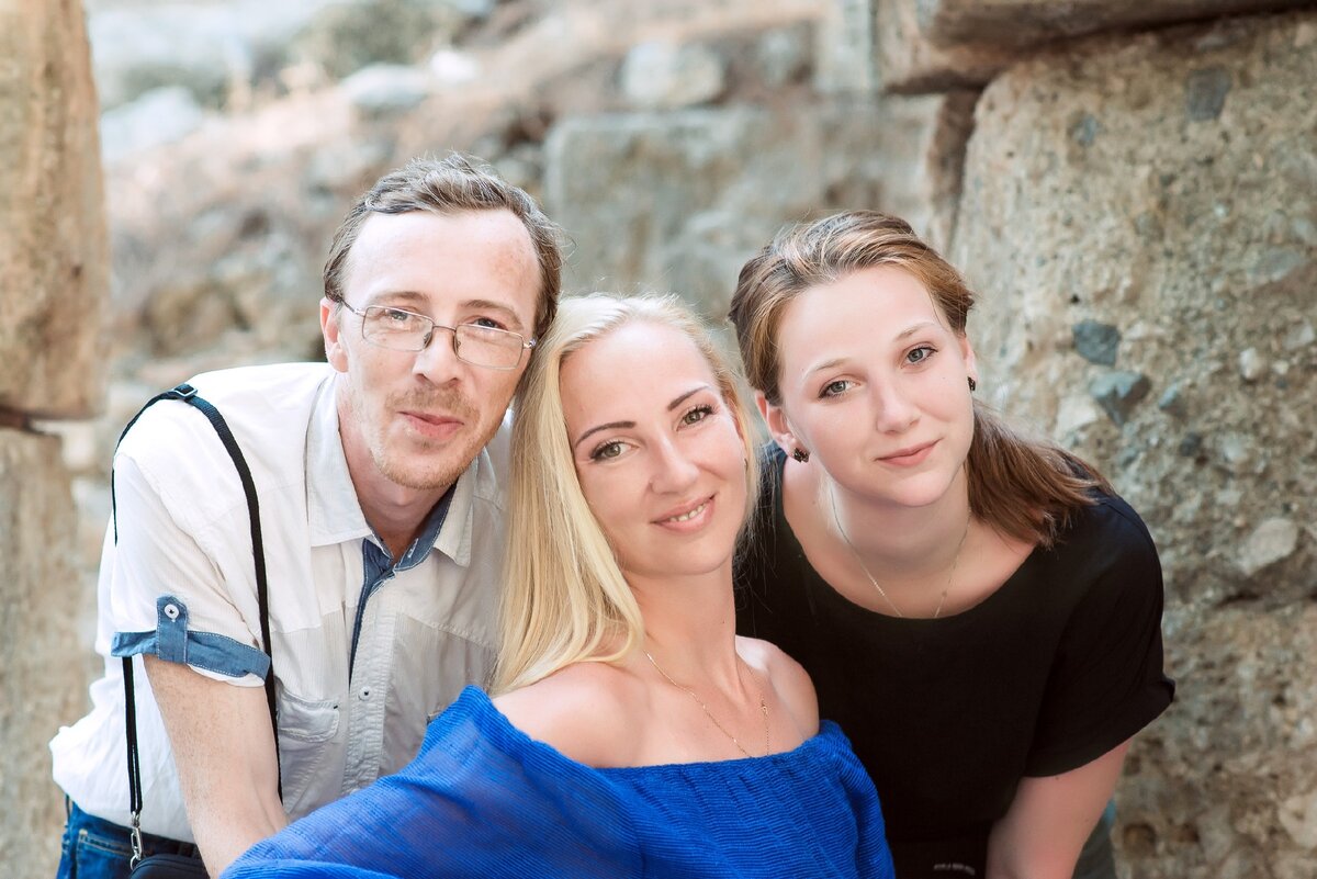 Ольга Матвеева с семьей