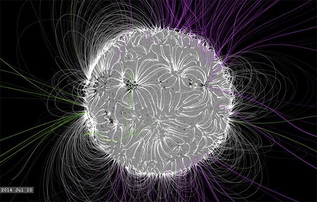 Изображение солнечного магнитного поля