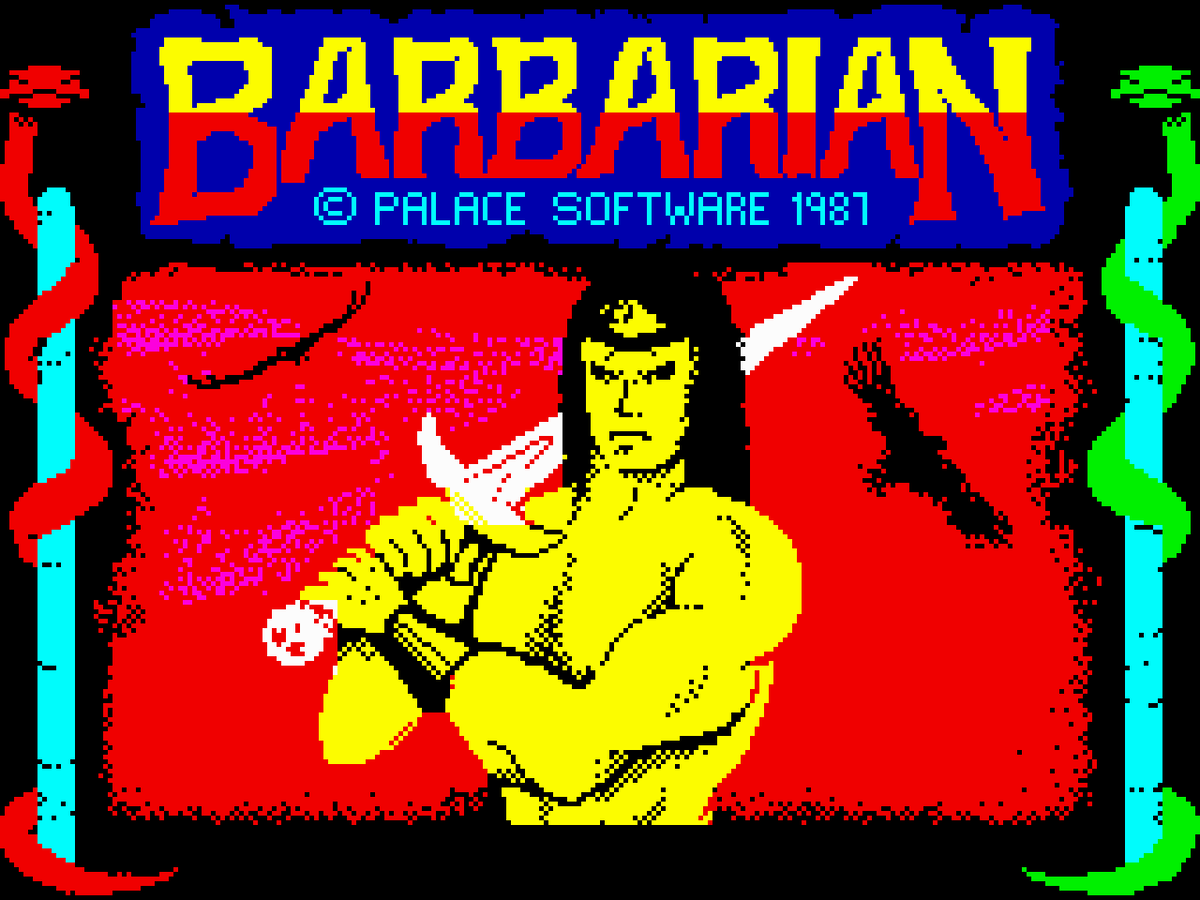 Загрузочный экран игры «Barbarian: The Ultimate Warrior»