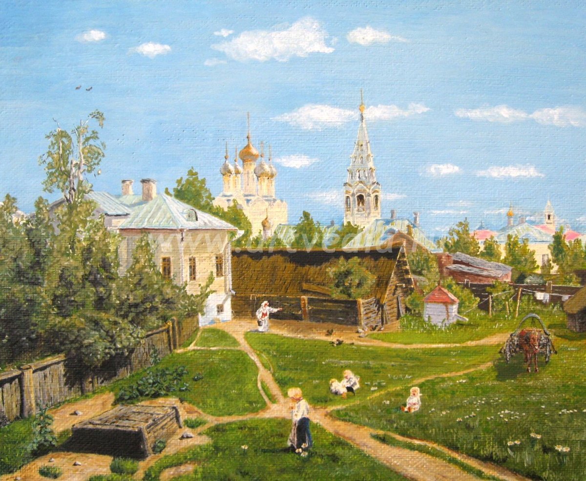 Московский дворик картина. Поленов Московский дворик. В.Д. Поленова 