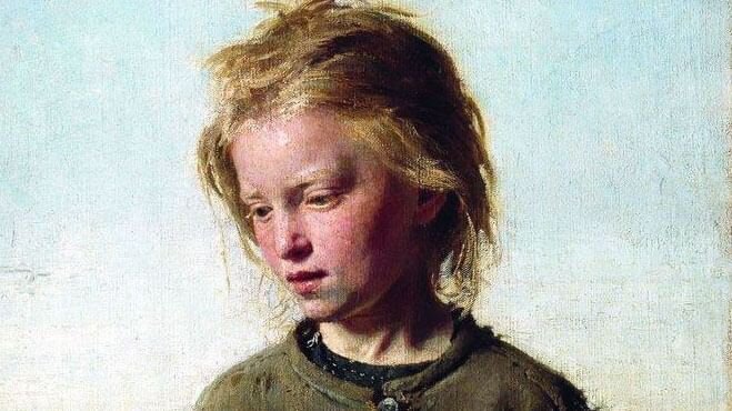 ИЛЬЯ РЕПИН. НИЩАЯ (ДЕВОЧКА-РЫБАЧКА). ВЁЛЬ (ФРАГМЕНТ). 1874. ИРКУТСКИЙ ОБЛАСТНОЙ ХУДОЖЕСТВЕННЫЙ МУЗЕЙ ИМЕНИ В.П. СУКАЧЁВА, ИРКУТСК
