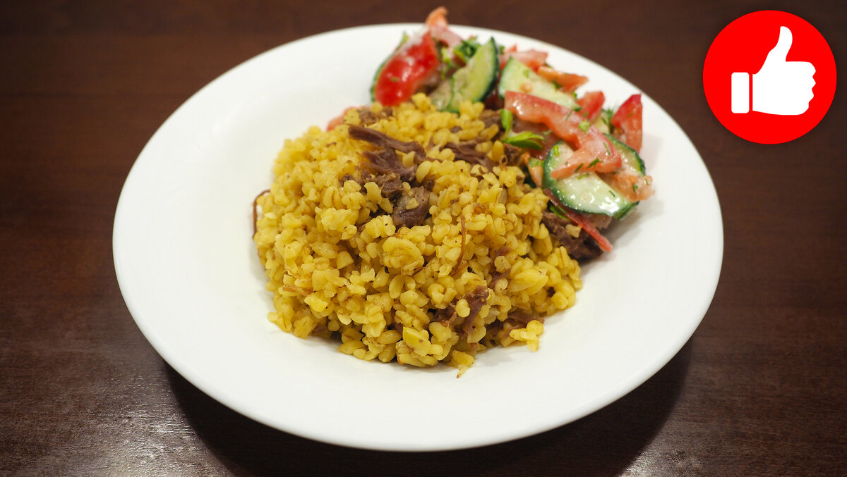 Булгур с тушенкой в мультиварке на обед или ужин