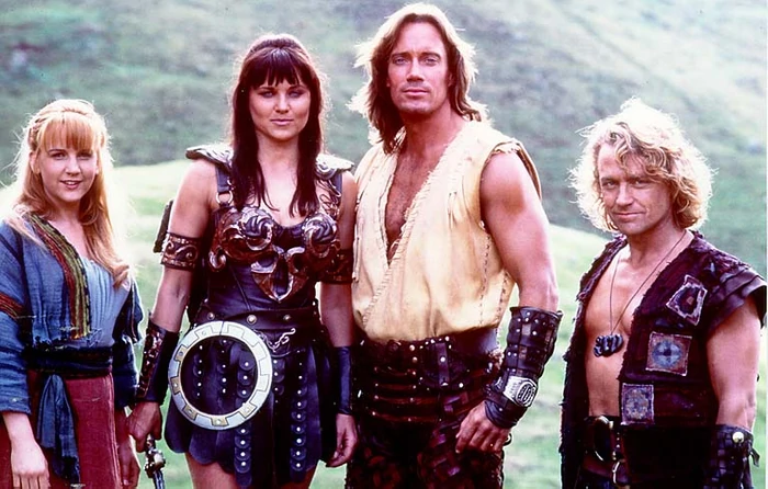 На съёмках сериала «Зена — королева воинов» (1995-2001)