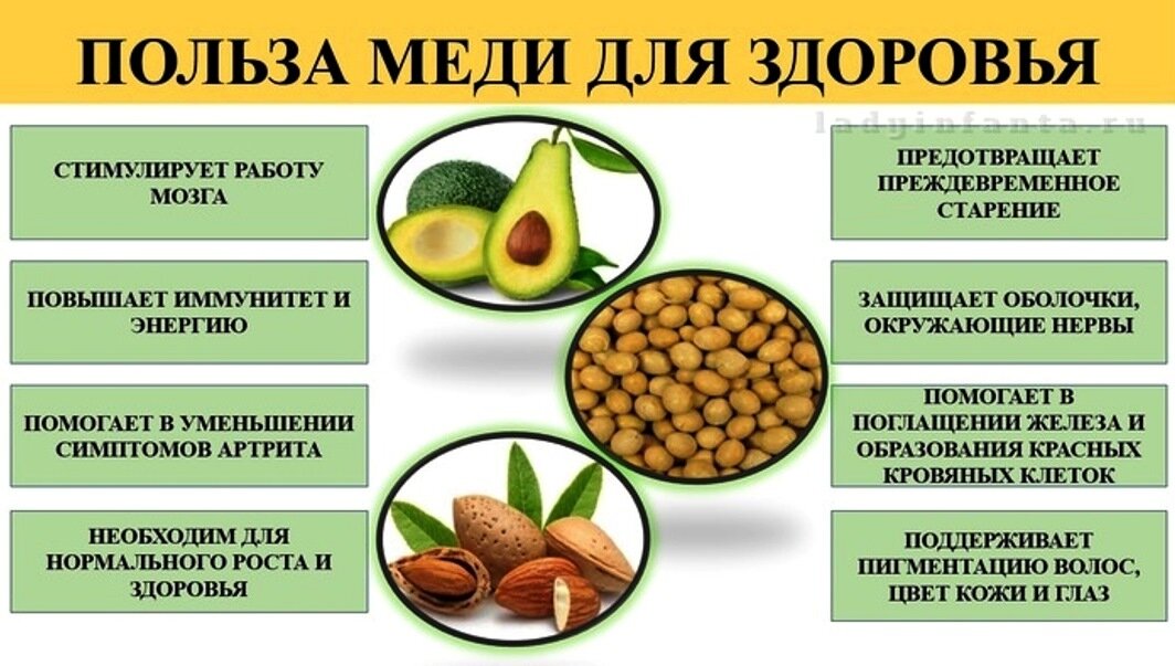 В каких продуктах есть медь