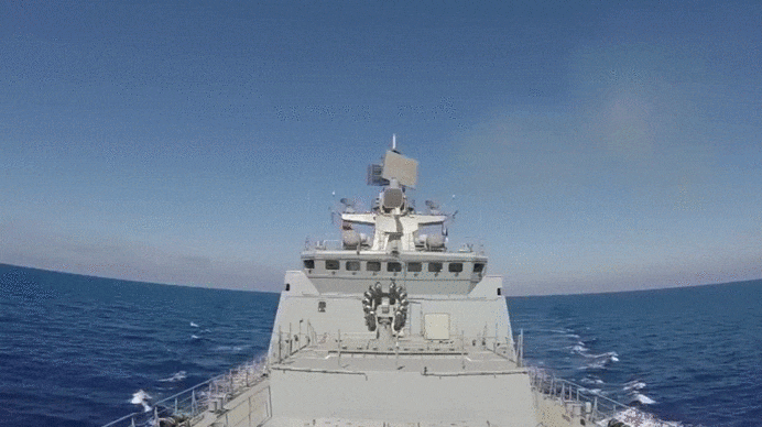 Пуск корабельного "Калибра" ЗМ-14Э