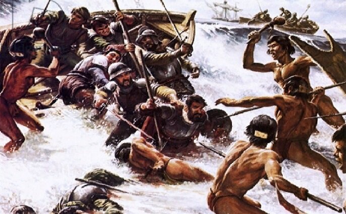 Гибель Фернандо Магеллана. (spadilo.ru)