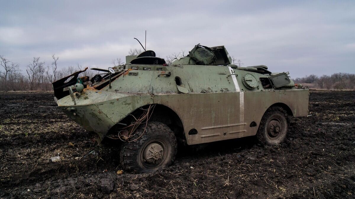    Уничтоженная украинская БРДМ-2© РИА Новости / Иван Родионов