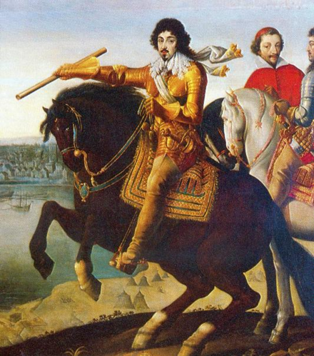 Осада Ля-Рошели состоялась в 1627 году. Людовик XIII лично отдавал приказы своим мушкетерам, а в его отсутствие это делал кардинал Ришелье