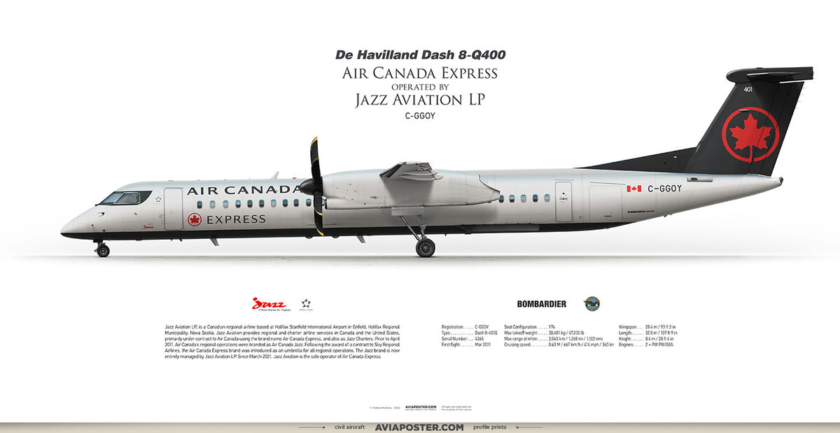 C-FACV, Bombardier Dash 8-311, Air Canada Express (Jazz Aviation), MingyaoLeonardo