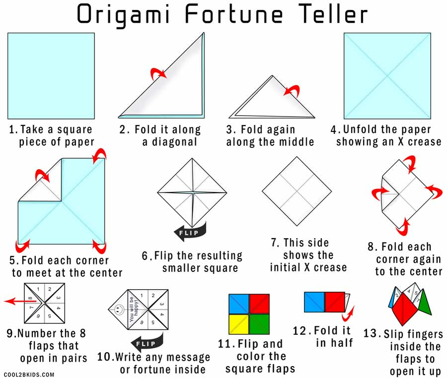 Как сделать оригами гадалку из бумаги