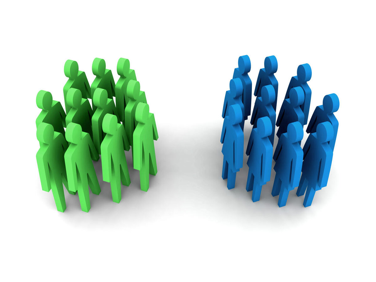 Разделение людей на группы. Две группы людей. Две группы испытуемых. Выводы по эксперименту в педагогике. Две группы испытуемых.