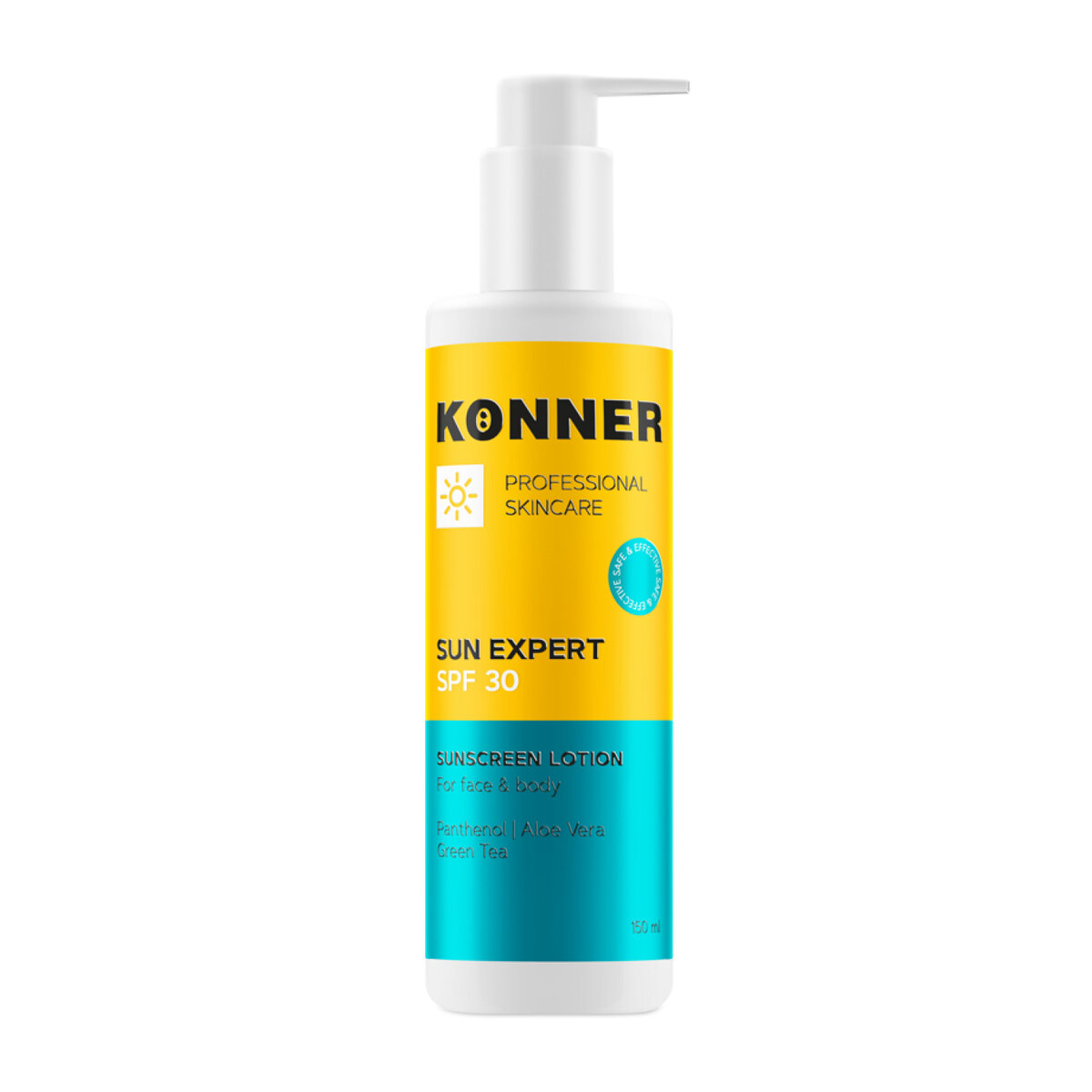    Увлажняющий солнцезащитный крем Sun Expert SPF 30 с алоэ вера и пантенолом, Könner