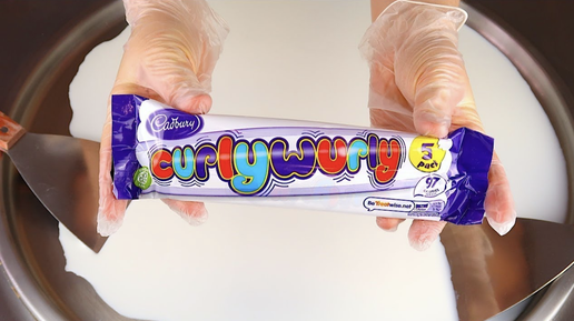 CURLYWURLY Шоколадные бабочки Рулетики с мороженым Странно сытная жареная еда ASMR 108маматв