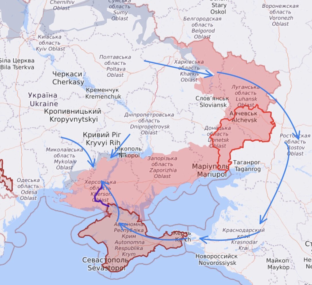 Карта захваченных территорий на украине россией на сегодня 2023