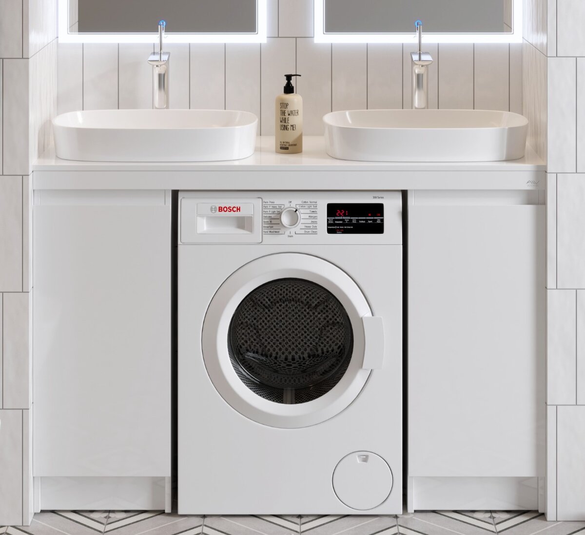 Тумба с двойной раковиной Soft Double бренда Alavann
