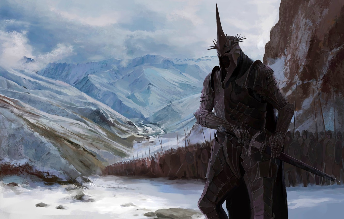 Король-Чародей во главе ангмарской армии (арт www.arda.reactor.cc).