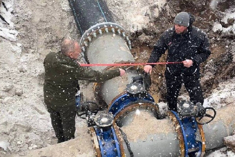     Строительство очередного водовода протяженностью 35 км завершено. Фото: ТГ/Хоценко