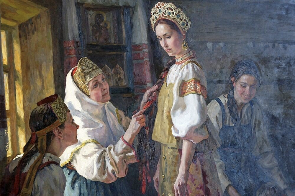 Скоро свадьба. Худ. Г. Мясоедов 